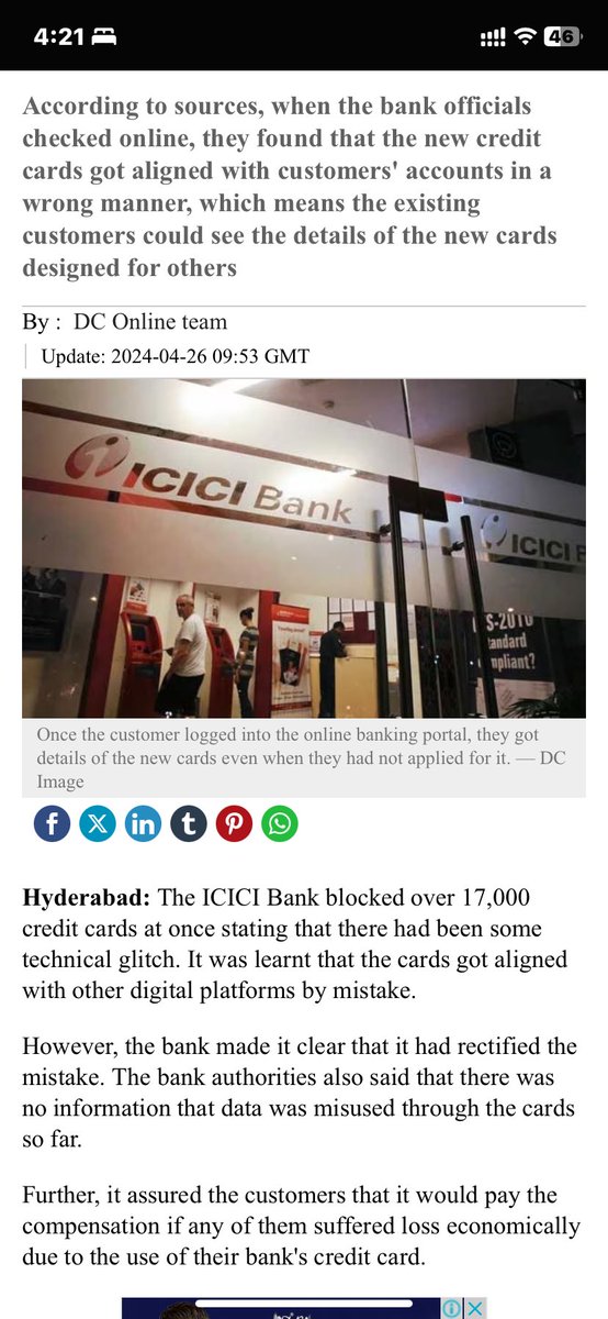 Mritunjoykumar1's tweet photo. https://t.co/eSEov46am8
Again tip of iceberg (नाखून कटा के शहीद) By @ICICIBank for eyelash of system and user’s?? Best example of #Systemgenerated issues which is frontline communication punch line of @ICICIBank_Care ? All #ICICI system based on such type of Error? Dear @RBI @RBIsays I had already many times requested you for independent audit of ICICI Bank? You can think about actual service of on ground?? Balance sheet?? Please take action against before disaster alarm. कुछ भी इस बैंक में सही नहीं चल रहा है।
@PMOIndia @FinMinIndia @DasShaktikanta @nsitharamanoffc