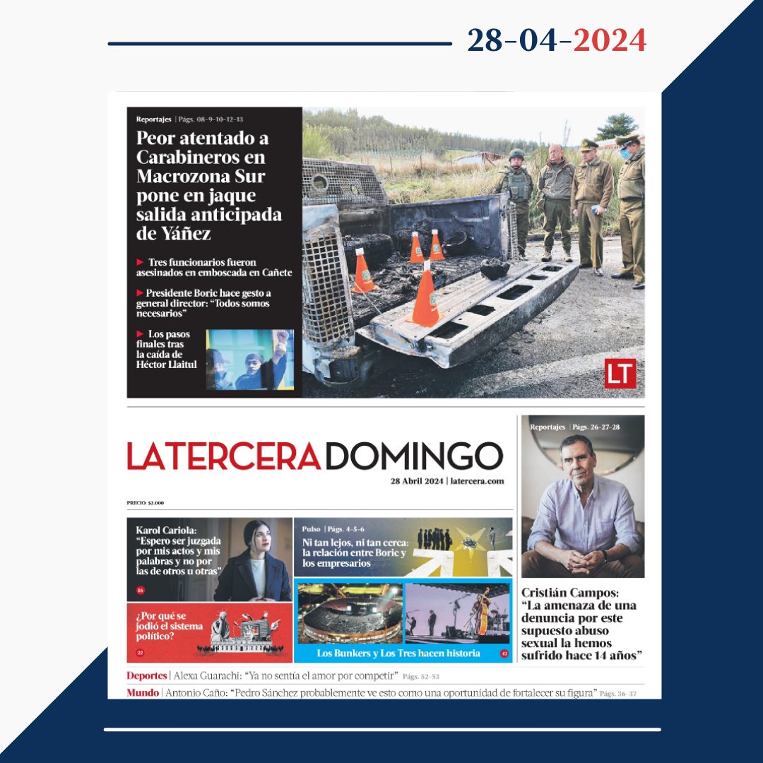 🗞 Revisa el contenido de #LTDomingo en @latercera y @pulso_tw ➡ bityl.co/PaTr