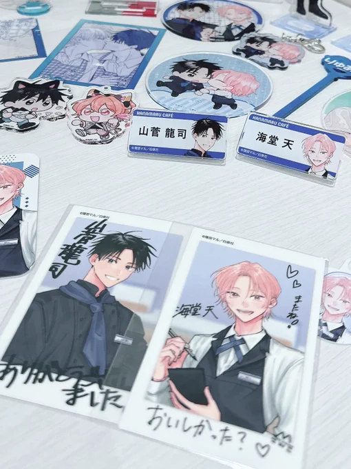 花丸カフェのチェキ風カードほんとにかわいい〜🌸りゅあまがチェキ撮影後に落書きした裏話があるとかないとか✍️🐈‍⬛🐈
#君となら恋をしてみても 