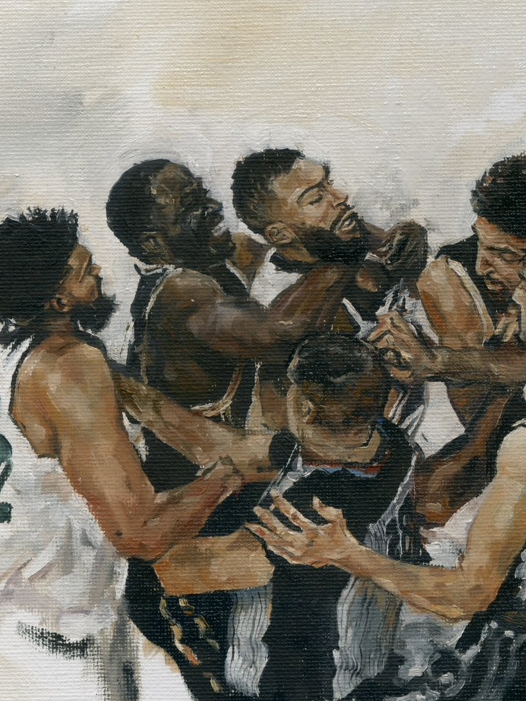 the details of my bball paintings >