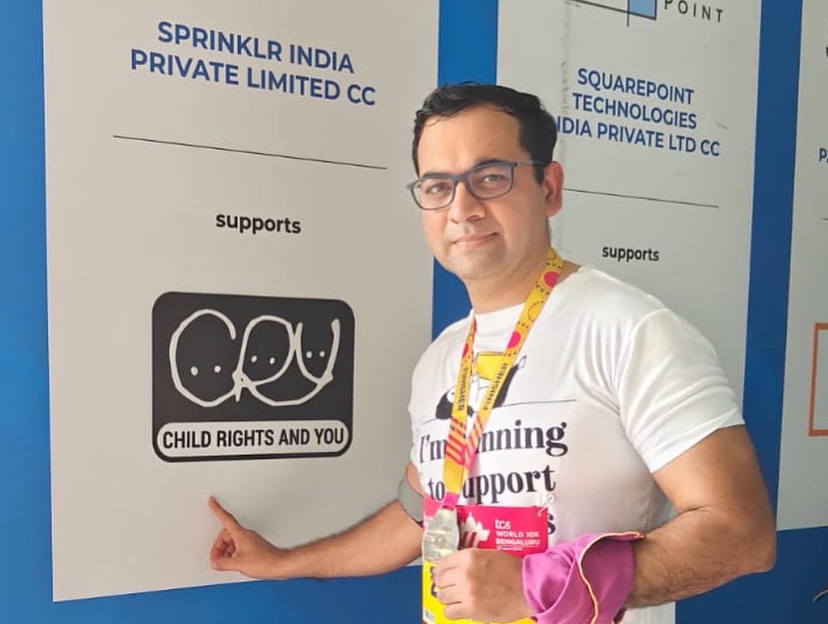 Sending a special thank you to everyone from Team Sprinklr who took part in the TCS World 10K Run, supporting our mission to empower India's children to achieve their goals! 🏃🏻‍♀️🏃🏻