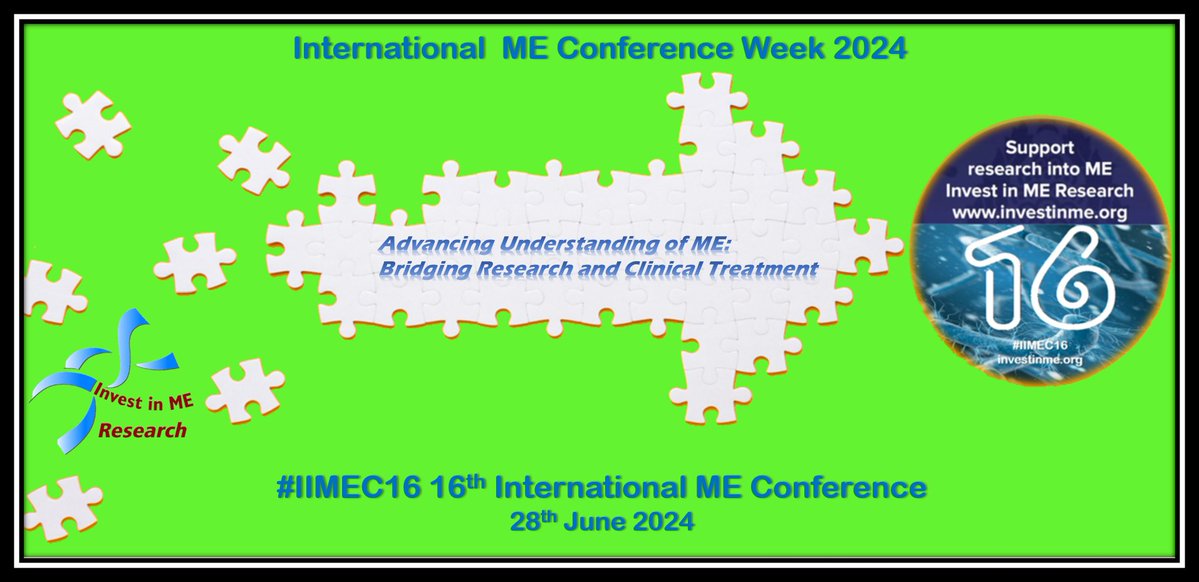 #IIMEC16 16th Annual International ME Conference Registation open investinme.org/IIMEC16.shtml#… Chairman's welcome - investinme.org/confweek-chair… #mecfs #research #IMECW2024 #cpd #clinicaltrials