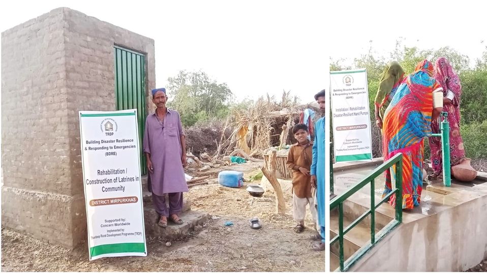 #MirPurKhas (April 27, 2024) As a part of 'Water, sanitation and health (WASH)' component of Thardeep Rural Development Programme, support was provided to community in village Muhammad Shah Dargah Bhatt Paro UC Jelani Tahsil Sindhri in construction of latrine and installation of