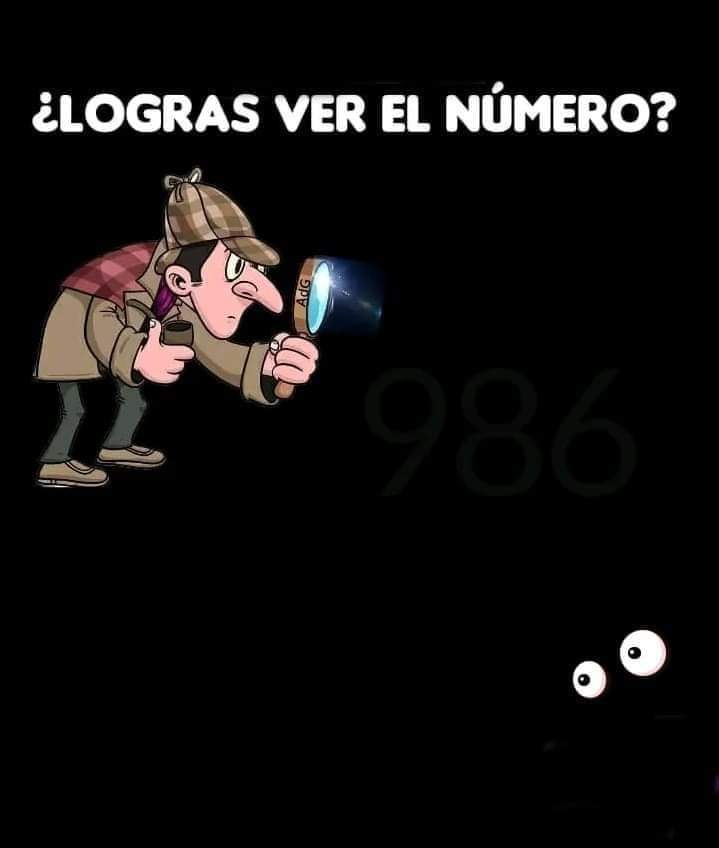 ¿Logras ver el número?