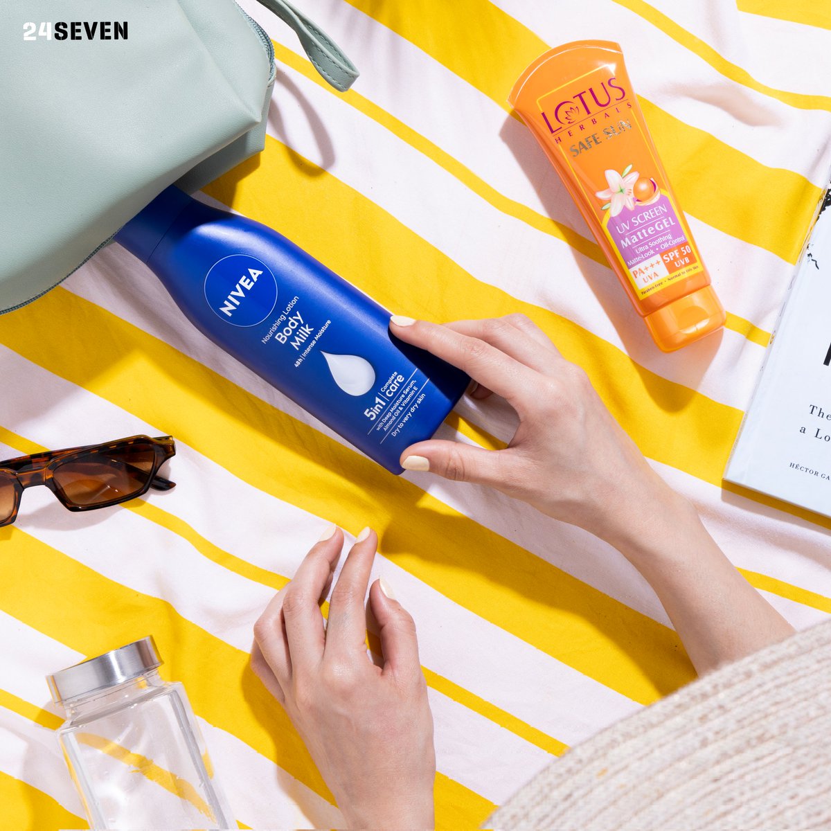 With the summer sun out, get your skin in the game with hydration and protection from 24Seven! ☀️😌

#24Seven #24Sevenin #Summers #SummerEssentials #Sunscreen #Moisturiser #BodyLotion #Skincare #SummerCare #Hydration #24SevenStore #ConvenientHai #Visit24Seven