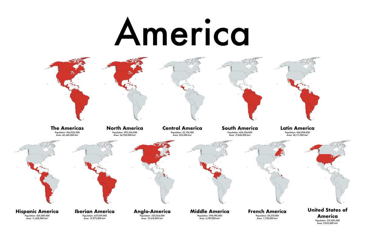 The different Americas 🌎