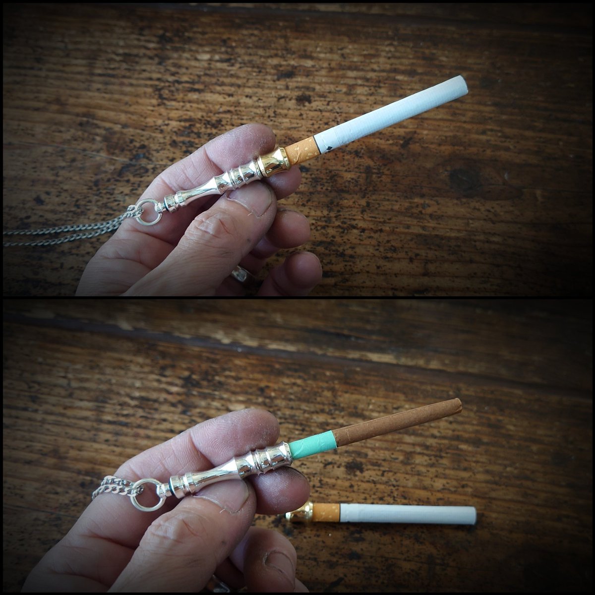 MOBFACTORY27's tweet photo. ★プレゼント企画★

【プレゼント内容】
シャープコニカルホルダーペンダントセット

シャープコニカルホルダー(スリム兼用)SV925製
プレーン先端パーツ(レギュラーサイズ)真鍮製
M3丸カンSV925製
ステンレスチェーン
(画像１枚目の真鍮製左手ホルダーレストはプレゼント内容に含まれません)

【参加方法】
フォロー＆リポスト(引用も可)

【抽選方法】
リポストしてくれた方、リプをくれた方の中から適当に１名様選びます。

【応募期間】
5/18(土)まで。5/19(日)に当選者発表したと思います。  

【注意事項】
当選者発表はDMではなくポストで行います。成りすましの偽アカウントにご注意下さい。

#mobfactory #真鍮 #brass #シルバー #silver #ステンレス #sus316 #丹銅 #銅 #cooper #ハンドメイド #喫煙具 #煙草 #タバコ #手巻きタバコ #手巻き煙草 #シャグ #シガレットホルダー #コニカルホルダー #シガリロホルダー #シガリロ #シーシャ #マウスピース #プレゼント企画 #プレゼント企画開催中 #プレゼント企画実施中