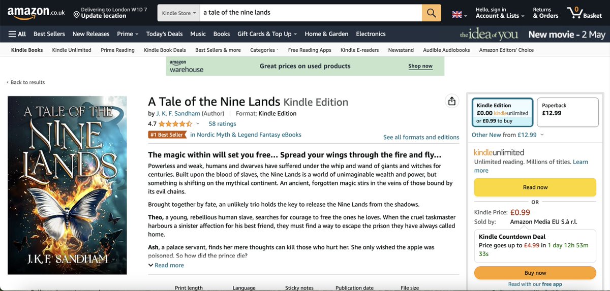 🥇 A Tale of The Nine Lands by @StagAlliance 🥇 🎉 Amazon Best Seller in multiple categories 🎉 Onboarding people from Web2 to Web3 🎉 E-Book and Paperback (out now!) 🎉 Audio and Hardcover (soon) #CNFT #Cardano #ADA #ForTheHerd #CardanoBooks #NFT #Web3 #AmazonUp 🧵