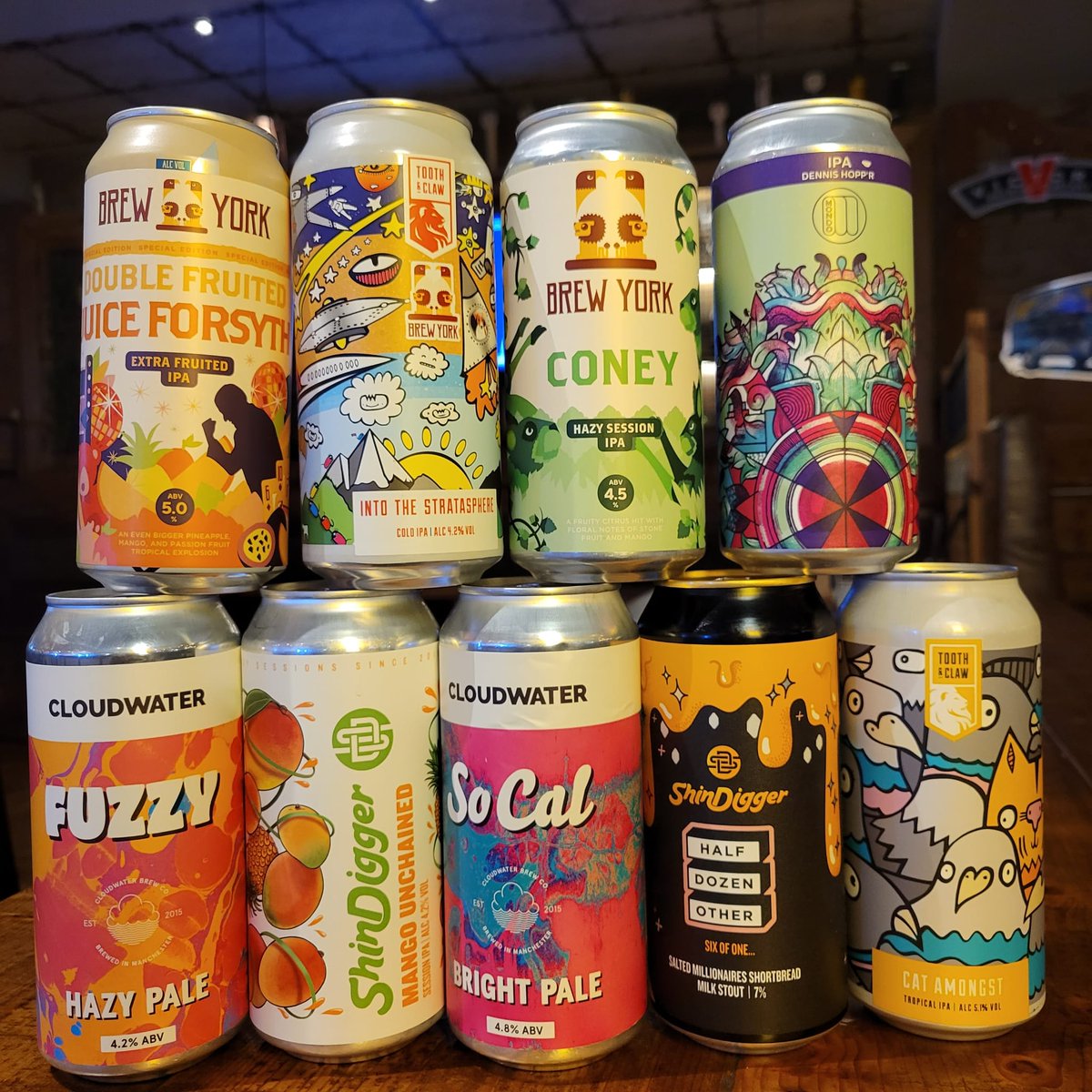 Have a selection this Sunday 🍻
3 for 2 on cans all day everyday!

#camerons #pints #lionspride #beerlovers #paleale #ale #pumpit #didsbury #beavertown #tinyrebel #cloudwater #oldmout #peroni #erdinger #3for2