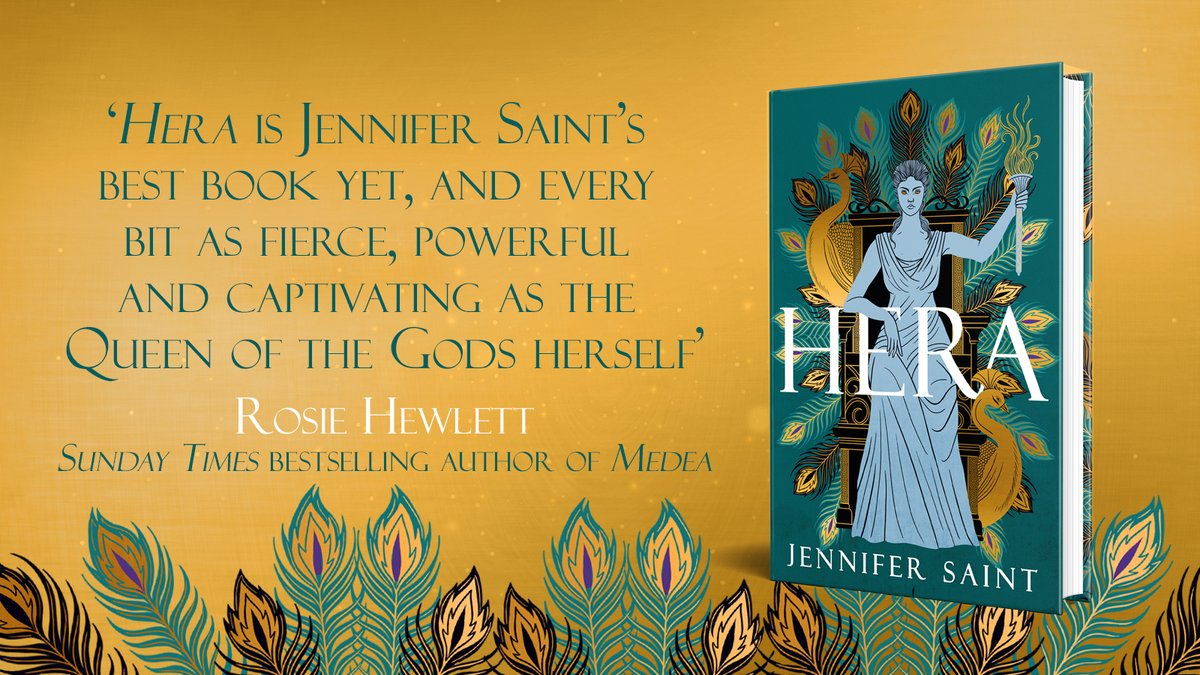 'Hera is Jennifer Saint's best book yet, and every bit as fierce, powerful and captivating as the Queen of the Gods herself' @rosie_hewlett Signed copies of #Hera by @jennysaint are available to pre-order @waterstones🎉 🔗brnw.ch/HeraSignedCopy