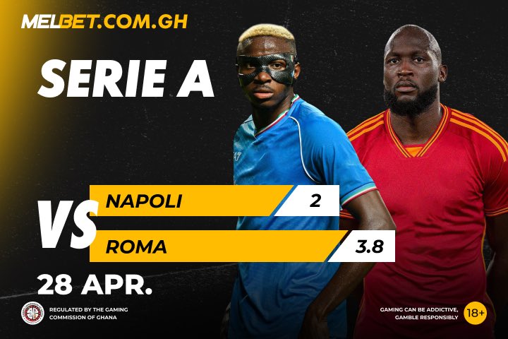 The exciting clash between Napoli and Roma promises to be a football thriller! 

Don't forget to bet on Melbet Ghana and support your team to the end! 

#Footballpredictions #Roma #NapoliRoma #SerieA #FootballBetting