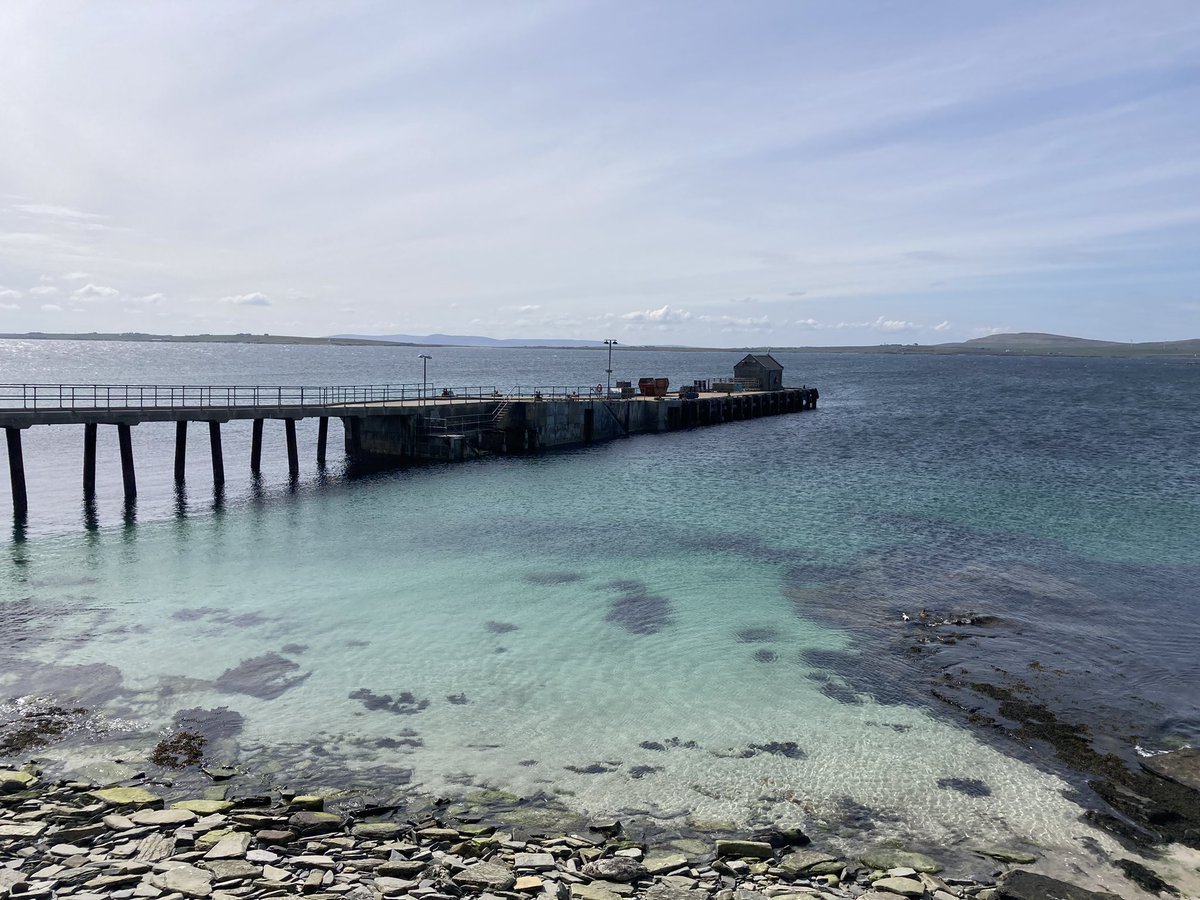 The New Pier, on a fine sunny Sunday tour of #Papay. #orkney #islandtours #pierpleasure