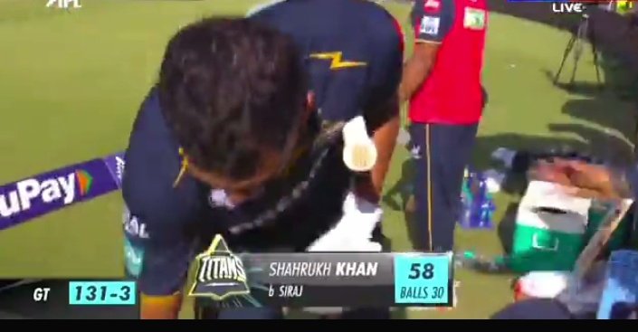 Shahrukh Khan dismiss 58 30 ball Very good inning #IPL2024