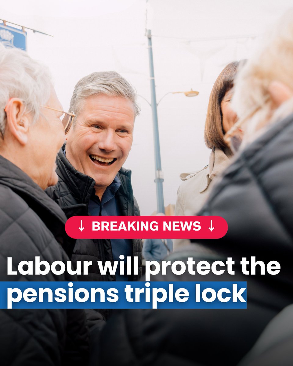 The Labour Party won’t stand by and let more Tory chaos cost British pensioners. That’s why the pensions triple lock will be in the Labour manifesto and protected for the duration of the next parliament.