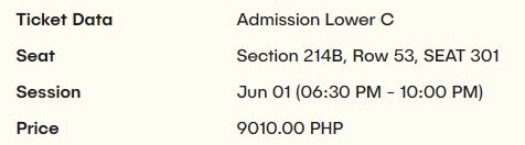 jieuncandyy's tweet photo. hello I have extra lower C tix for sale no additional fees dm if interested #아이유 #IU #HER_WORLD_TOUR_IN_MANILA #IUinMANILA https://t.co/c8ipUxMBUk