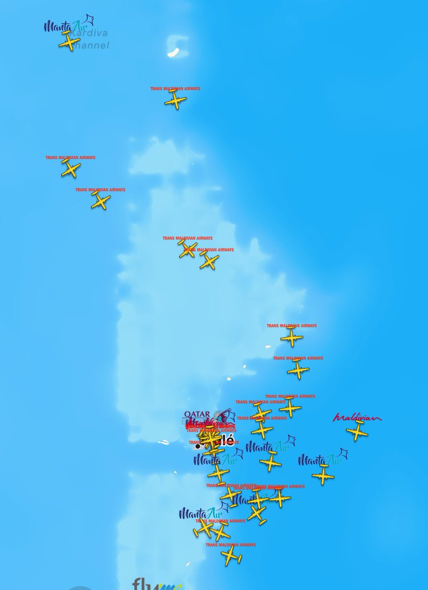 AviatorsMaldive's tweet photo. Look at the number of seaplanes on approach to Velana International Airport. Hats off to ATCO’s. 

Telegram Channel: https://t.co/KUkXqwLO2W https://t.co/kV0DpTFqdm