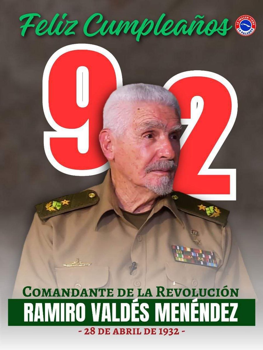 'cuando se ha cumplido bien la obra de la vida, la muerte no existe porque se trasciende. Mientras haya vigencia del pensamiento y de la acción y del rastro que los revolucionarios dejan, no se muere.' 🖋Cmdt Ramiro Valdez ⭐️Felicidades Comandante ⭐️ #DeZurdaTeam