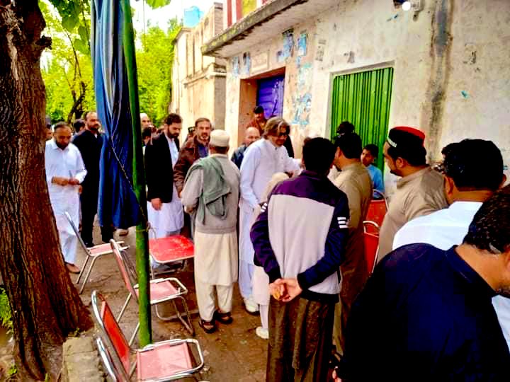 Mardan. Tehsil Katlang Mayor Election of @PTIofficial candidate Riaz Khan. Ali Muhammad Khan visiting various polling stations along with MPA Ihtesham Khan Advocate.