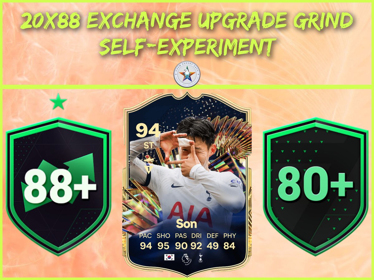 🔥20×88 Exchange - Self-Experiment🔥

I bought 20×88s, used them in 88 Exchanges and put all golds <82 into 80+ Picks👌🏻

Results🍀, Picks👷‍♂️, Evaluation📒, Grind⛏️ and Conclusion👨‍🏫 in the Thread⤵️

Most detailled Thread so far🥳
➡️ smash 💚+🔁

Make sure to Follow🤝🏻

Page 1/20