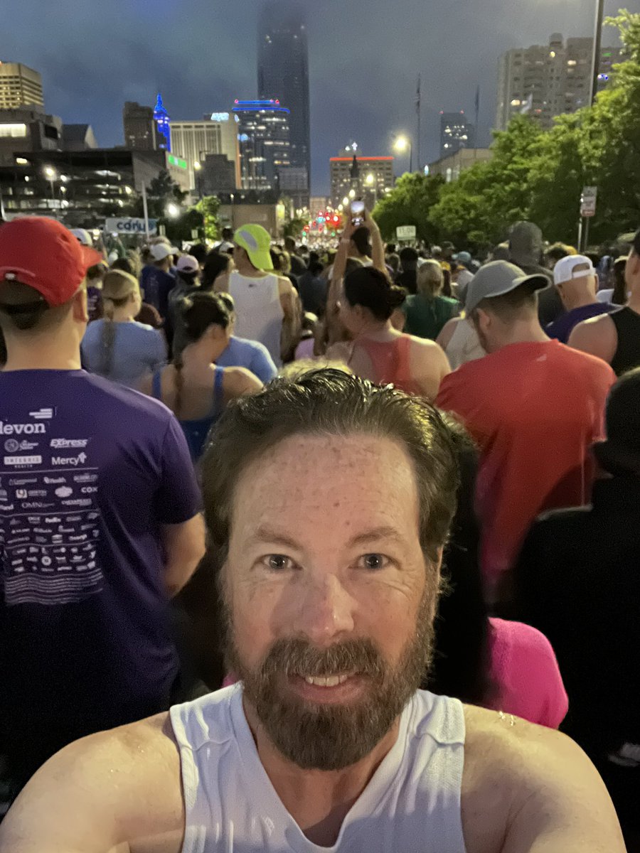 WesMcKinzie's tweet photo. Letโs make it a dozen! Time for my 12th half marathon. @OKCMarathon #13.1 #RUNtoREMEMBER #TeamOC https://t.co/6LR1AFSFlV