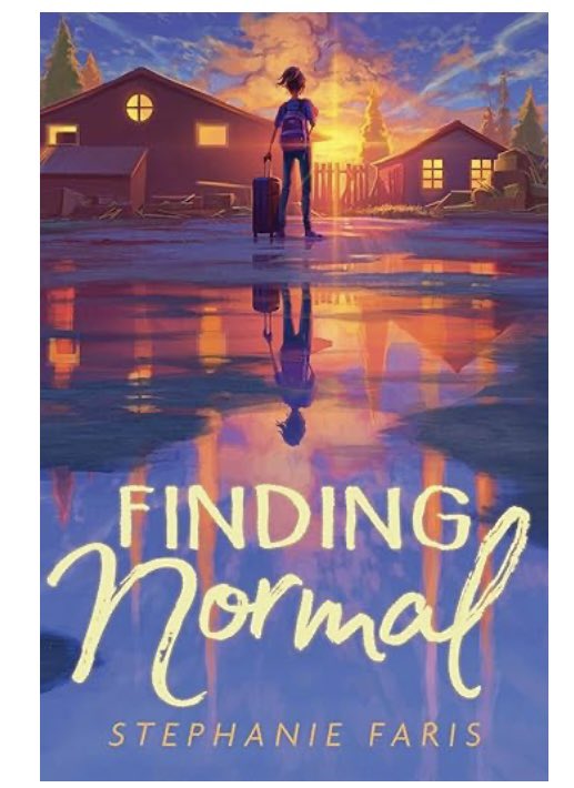 #bookaday Finding Normal @stephfaris Enjoyed this. Temple is hoping she and her family can get back to their normal life after their house is flooded. Could she hold a fundraiser for flood victims. #newfriends #challenges