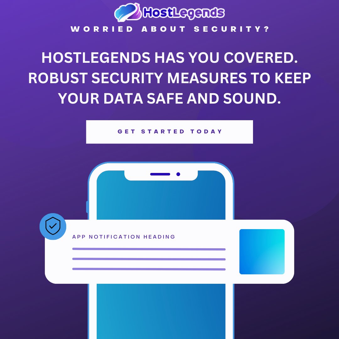 Worried about security? Hostlegends has you covered. Robust security measures to keep your data safe and sound. #SecurityFirst #Hostlegends