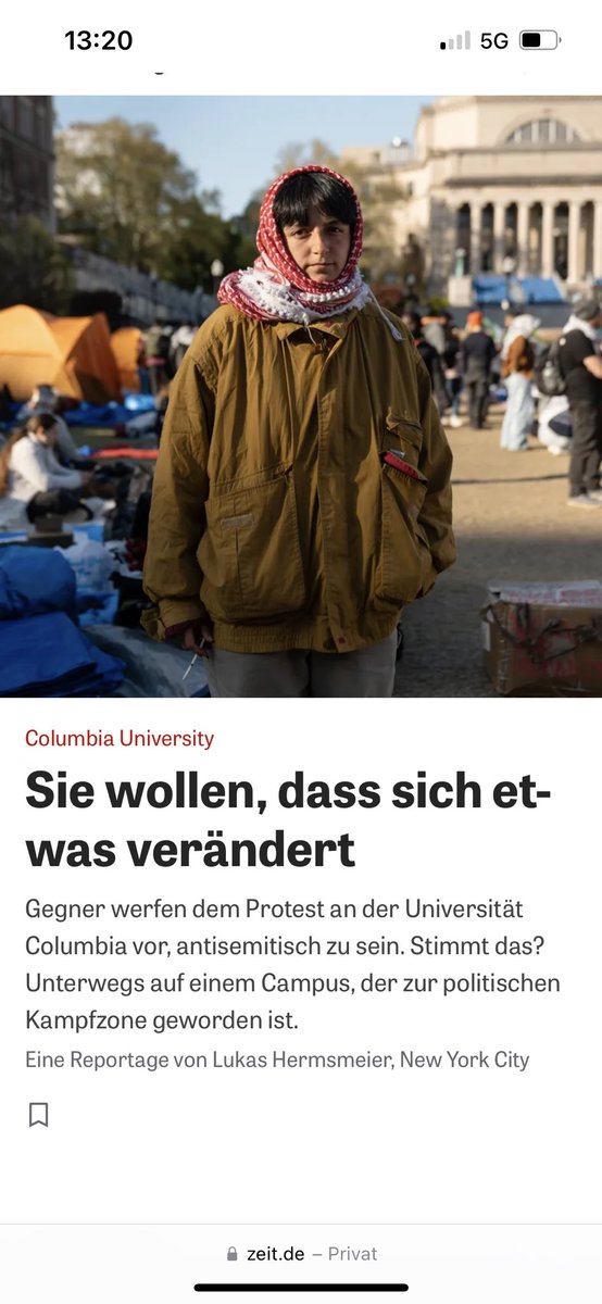 Columbia-Studentenführer: „Zionisten verdienen nicht zu leben.“ DIE ZEIT: „Gegner werfen dem Protest an der Universität Columbia vor, antisemitisch zu sein. Stimmt das?“