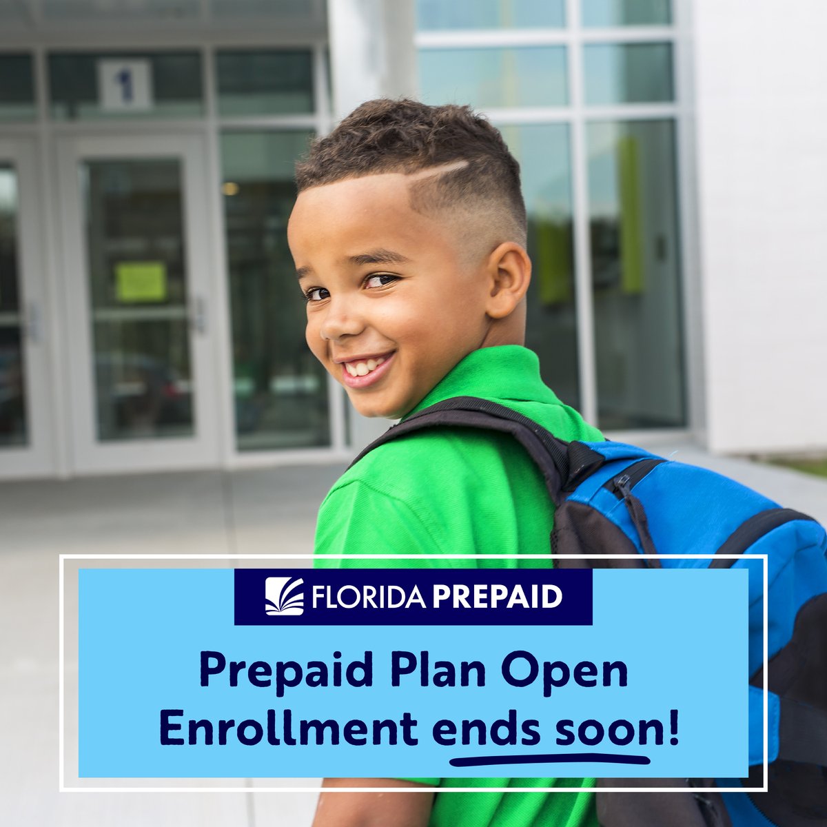 Parents, a friendly reminder: Enrollment for the Florida Prepaid Program closes soon! Invest in your child's future education today. Visit myfloridaprepaid.com for more information. Don't miss out on this opportunity! #FloridaPrepaid