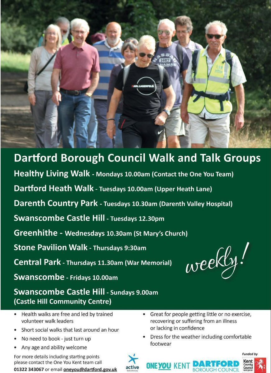 As we head into Spring make the most of the changing landscape (and hopefully the improving weather) with Dartford Council’s Walk and Talk groups which take place all over the local area. For more details head to page 59 or go to buff.ly/3vGeD4n