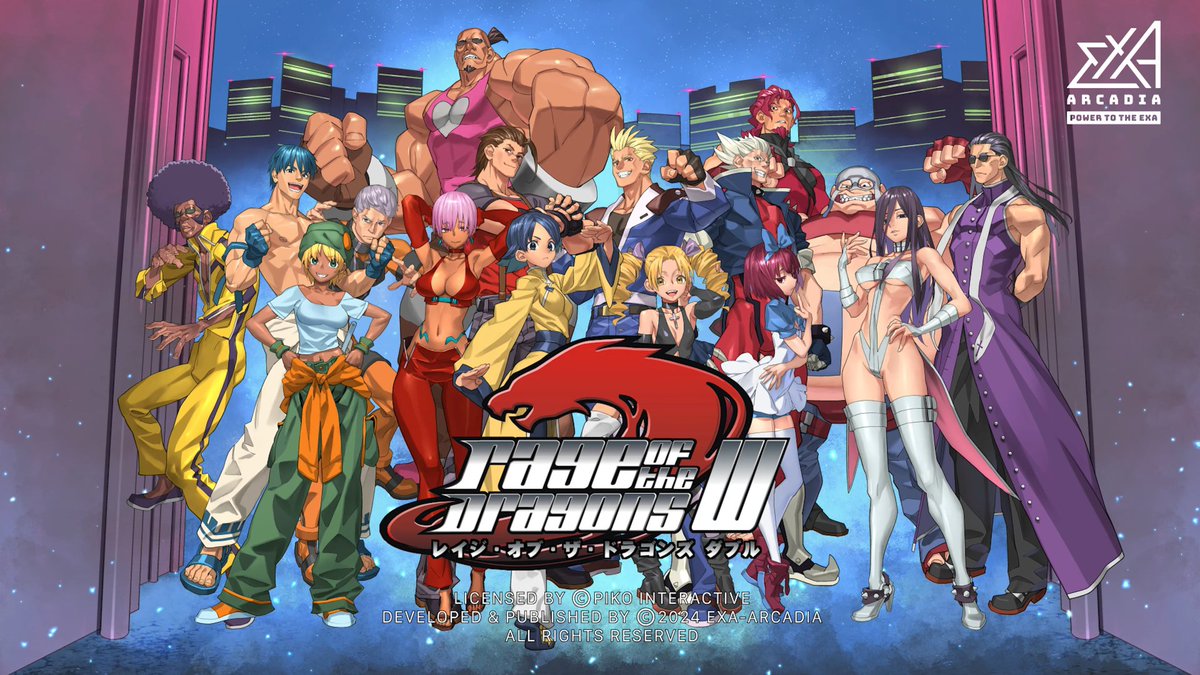Furious_blog's tweet photo. 【exA-Arcadia】

本気でゲーセン盛り上げようとしている人間の狂気
アーケード新作格ゲー情報大量投下
告知にあった全12タイトルのうち10タイトルが公開

▼レイジ・オブ・ザ・ドラゴンズ ダブル
・稼働日未定
( https://t.co/j7EKfZeeCI )

▼道場マスターズEX
・2024年稼働予定
( https://t.co/e1Lipk3nn0 )

▼カオスコード ネメシスエクスペリメント
・2024年稼働予定
( https://t.co/7og0Dm0YJY )

▼ヴァンガードプリンセスR
・稼働日未定
( https://t.co/PTABLkrUcH )

▼あすか120% エクサレント
・2024年稼働予定
( https://t.co/Yo6kwtkWph )

▼アクセルシティ2 ザ・ファイナルストーム
・稼働日未定
( https://t.co/a9bmQcFoDY )

▼デイブレイク スラム
・2024年稼働予定
( https://t.co/pTkzqznPqF )

▼ブレイカーズリベンジ死嘩護
・2024年稼働予定
( https://t.co/UmVl0BErgC )

▼ファントムブレイカー オムニア
・2024年稼働予定
( https://t.co/si4z8JtksS )

▼オーメン・オブ・ソロー 目覚めし混沌
・2024年4月稼働予定
( https://t.co/TYxYwOxmJD )

▼その他のexA-Arcadia稼働予定情報
・デモンブライド エクサゲイン (稼働日未定)
( https://t.co/kOAg56nTRN )
・堕落天使(仮) (稼働日未定)
( https://t.co/lSPdDxiLT6 )
・バヤニ (2024年稼働予定)
( https://t.co/OoE6lltSjk )