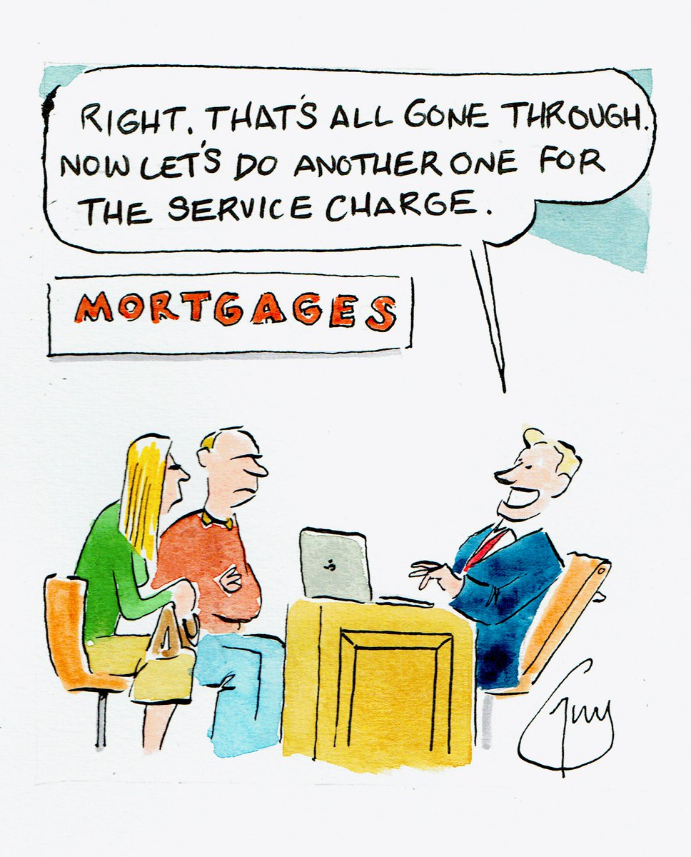 My cartoon for Monday's @MetroUK @MetroPicDesk #mortgage #servicecharge #brokenBritain #costoflivingcrisis