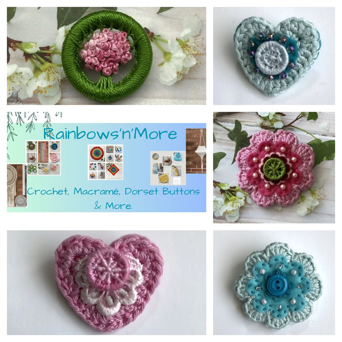Time for a little shout out for Gill at @rainbowsnmore63 to cheer things up. I have focused on her brooch creations today but there are lots of other gift and household makes in her British Craft House shop. thebritishcrafthouse.co.uk/shop/rainbowsn… #tbchboosters #giftideas #shopindie #brooches