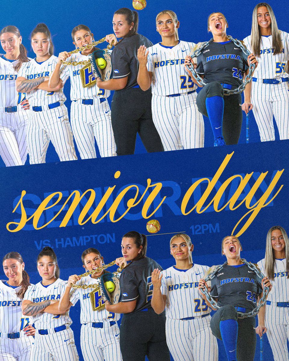 💙 𝒮𝑒𝓃𝒾𝑜𝓇 𝒮𝓊𝓃𝒹𝒶𝓎 💛 Before we close out our series against Hampton at 12 p.m., we will be honoring 7️⃣ amazing seniors in our pregame Senior Day ceremony! Tune in at 11:40 a.m. to @FloSoftball for the full ceremony! #PrideOfLI