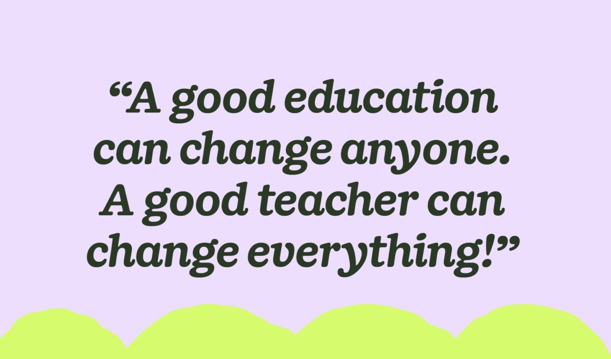 Principal_H's tweet photo. A good education can change anyone. 

A good teacher can change everything!

#educAtion #teachers #leadership #sped #autism #edtech #teachertwitter https://t.co/CDbUhEKWyz