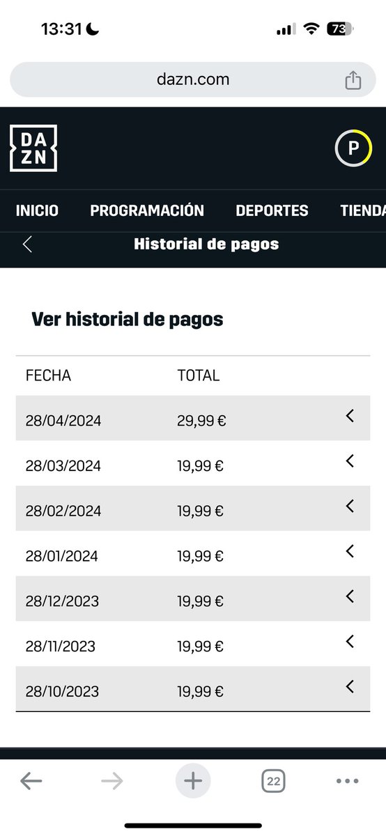 Iontxuu's tweet photo. @DAZN_ES tiene el peor servicio de att. al cliente que haya podido experimentar nunca. Primero me confirman que me puedo dar de baja al día siguiente y que solo pagaré 18,9€ (ahora me dicen que no, que es todo el año), y ahora, sin comunicarlo me cobran 10€ más. Qué ladrones! https://t.co/LIksBFCNu9