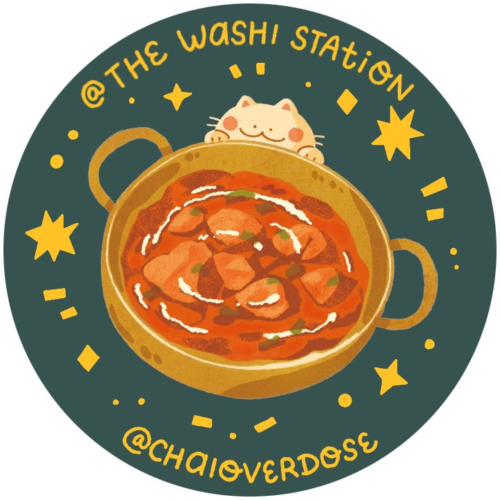Do you like Indian food, chonky cats, and washi tape? 🐱✨ Follow @thewashistation for updates!