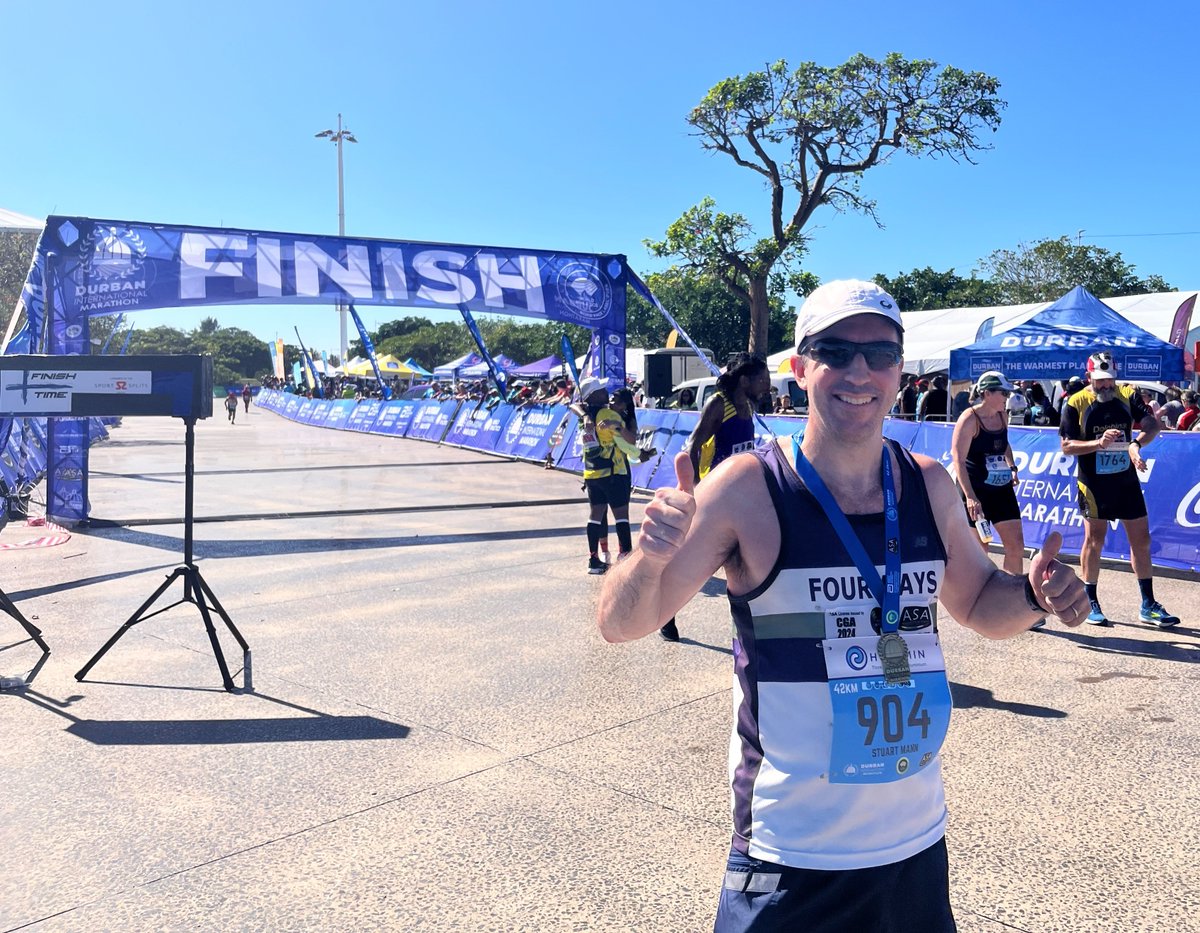 Marathon #267 (unique marathon #162) completed at the Durban International Marathon. After missing out on my weekly marathon last weekend with a bug (BNAC is jinxed for me) it was nice to get another one done.

#RunSouthAfrica #DurbanInternationalMarathon #dim2024