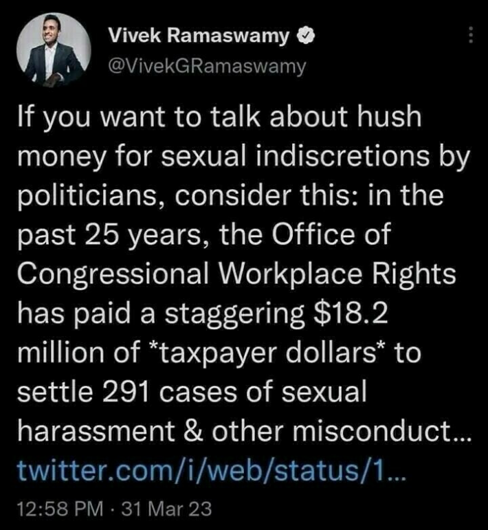BelannF's tweet photo. WHEN WILL THESE POLITICIANS BE PROSECUT3ED FOR PAYING OFF SEXUAL INDISCRETIONS with someone else's money? https://t.co/0akXAHnvar