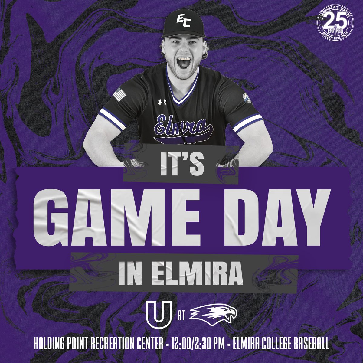 Elmira and Utica look to get ✌🏼 games in this afternoon as the regular season winds down for the Soaring Eagles! ⚾️🦅

🆚 Utica
🕛 12:00/2:30 PM 
📍 Horseheads, NY | Holding Point
📺 & 📊: bit.ly/3lKw2jp

#TogetherWeFly #FightOn4EC #ElmiraProud