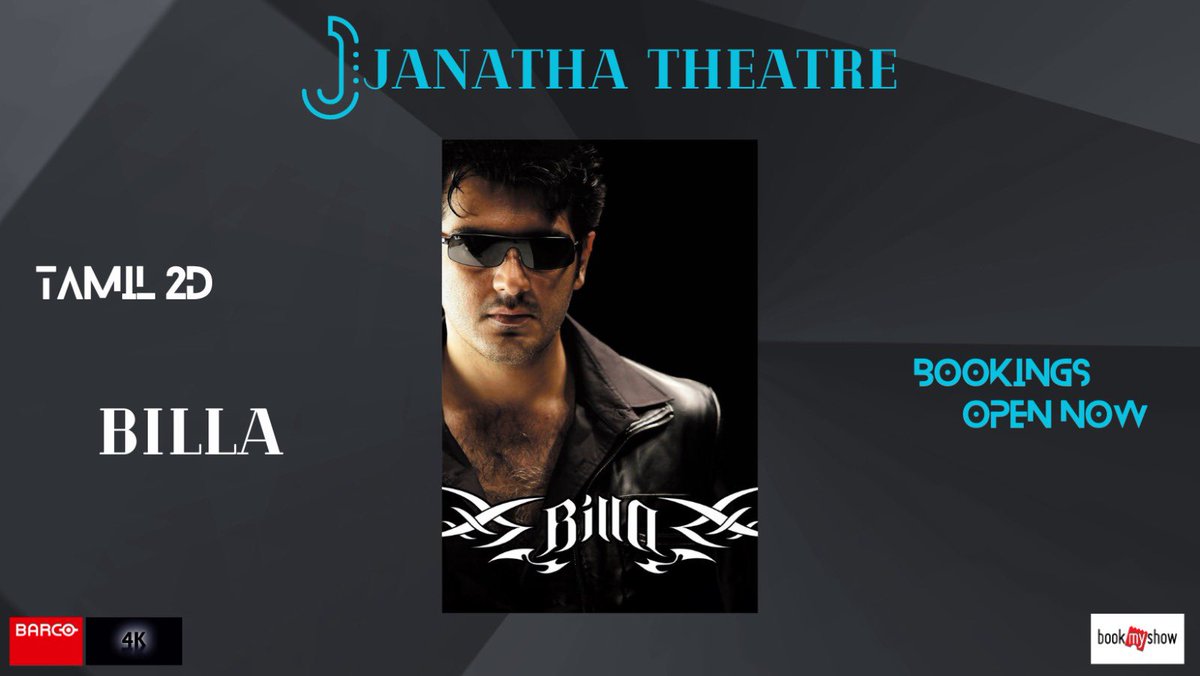 JanathaTheatre's tweet photo. BOOKINGS OPEN FOR BILLA IN #janatha !!! https://t.co/FAMEyIGj3x