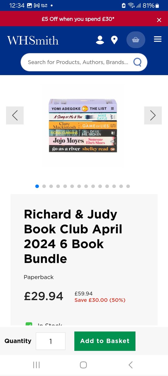 Afternoon lovelies! 😘 sharing this fab deal for Richard and Judy's Book club picks for spring! These are half price for the bundle on the @WHSmith website. Of course, I snapped this offer up! #RichardandJudy #BookTwitter like I needed more books! 😂