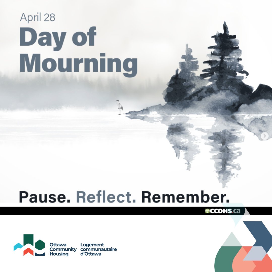 On April 28, OCH commemorate the National Day of Mourning. In recognition of the National Day of Mourning, our flags will be flown at half-mast to honour those affected by a workplace injury, accident, or tragedy. #DayOfMourning
