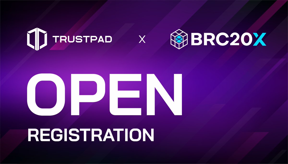 🔥 Registration for the @brc20x_io IDO sale on @TrustPad is LIVE! 🚀 ✍️ Register here: trustpad.io/pool/brc20x 🟠 #IDO starts: Apr 30, 14:00 UTC 💰 Min. 20K $TPAD staked needed for Guaranteed Allocation. 🛡️ SAFU Refund Policy: 100% refund within 24 hours