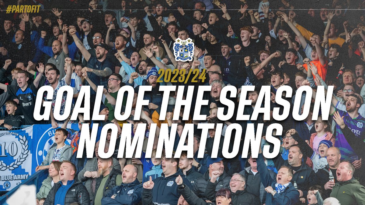 We've scored LOTS of goals this season! But which are worthy of the Goal Of The Season Award? To make it easier weve made a compilation of EVERY goal to help you decide and narrow down the list! Watch and make your nominations! ⬇️ 📺 ow.ly/gKXF50Rqa37 #BuryFC #PartOfIt