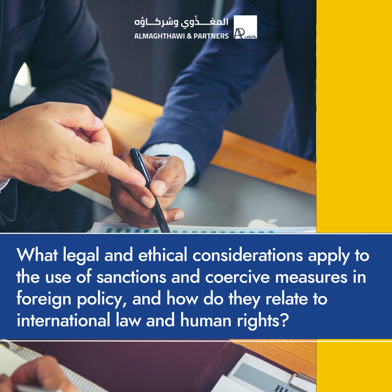 Delving into the complexities of foreign policy, we confront the legal and ethical considerations surrounding the use of sanctions and coercive measures. ⚖️

#APLegal #LegalAdvice #LegalSolutions #LegalExperts #LegalServices #CorporateMatters #CorporateLaw #BusinessContracts