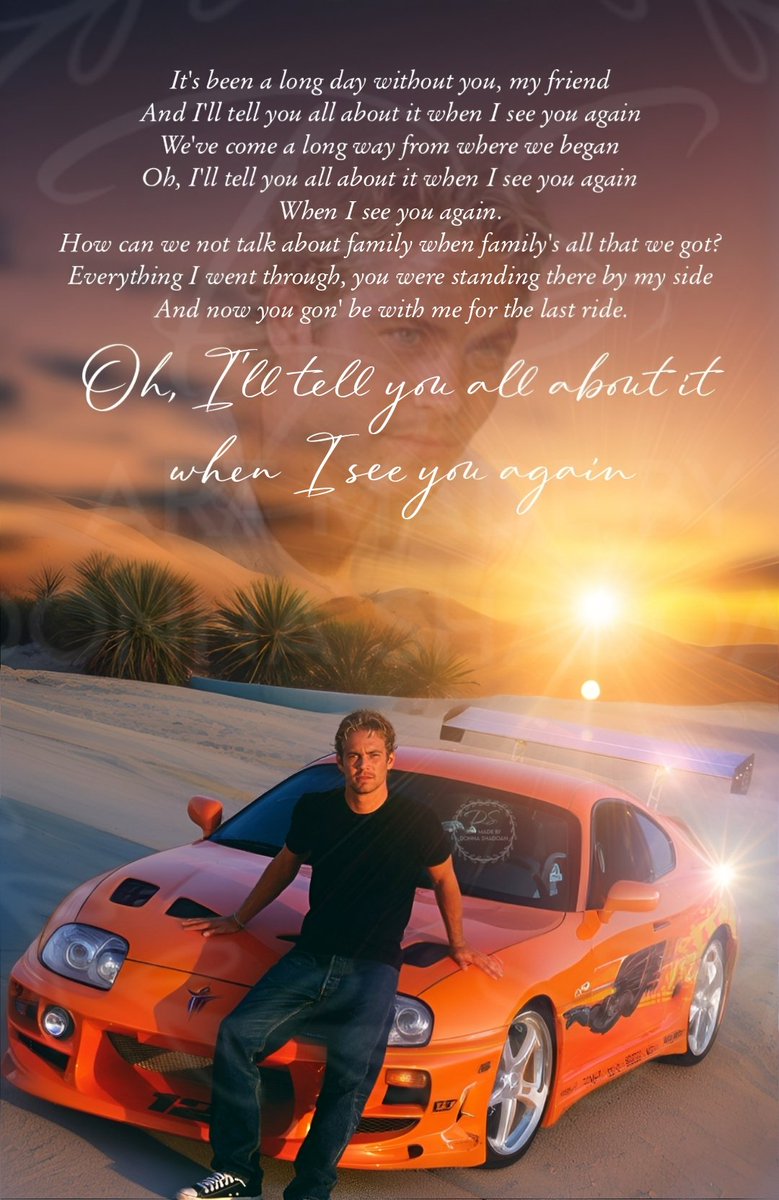 Something I made. #illtellyouallaboutitwheniseeyouagain  #PaulWalker #fastandfurious #vindiesel #miss #awardsshow #RIP #inlovingmemory @paulwalker