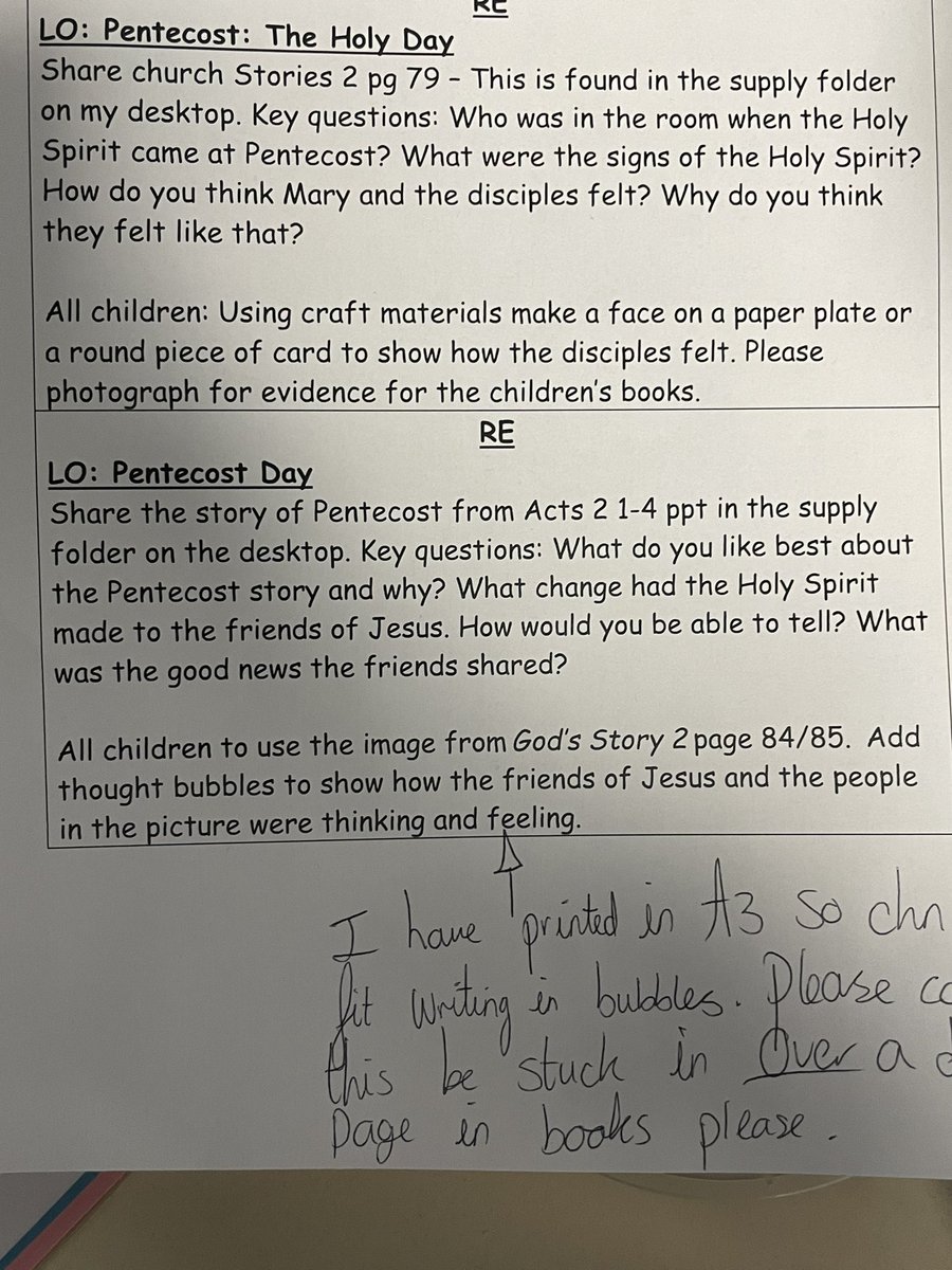 Finished uni and then covered a Yr 1 Class where we learnt about the Pentecost ✝️ #Supply #HLTA