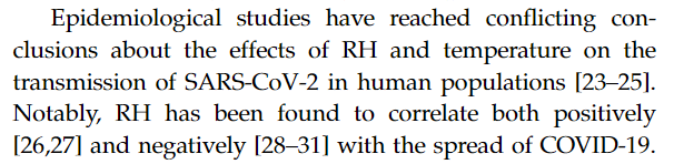 @Whosez5 I measure how long the virus remains infectious in the air, not transmission. The two are linked, and transmission is far more complicated. There are many studies looking at viral transmission with various relationships reported. I talked about that in our previous paper: