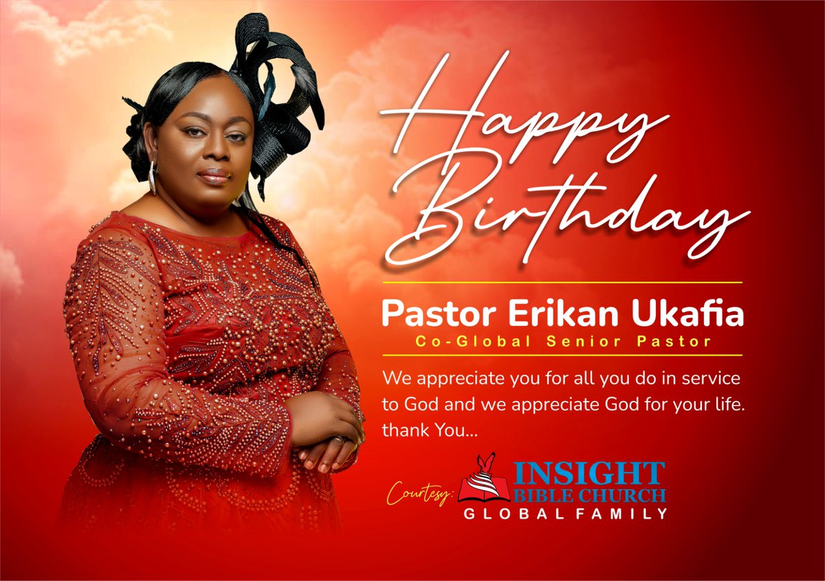 InsightBCHQ's tweet photo. We're excited to celebrate our Co-Senior Global Pastor this day.
Happy Birthday Pastor Erikan Ukafia, thank you for being a great support system for Pastor.
Thank you for your leadership and dedication to God in this ministry and beyond.
#happybirthday
#InsightService https://t.co/AHEvddV07Z