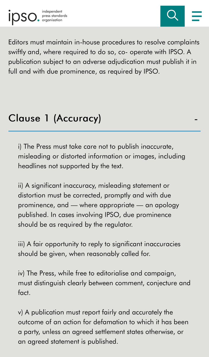 @AdamBienkov @JessicaCheshi15 Literally the first clause of the Editors' Code of Practice has been broken.